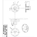 Acoplamiento de aluminio de 12 mm con piezas de giro de CNC de forma clave de CNC